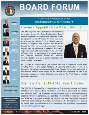 Snapshot of First Quarter 2018 Newsletter